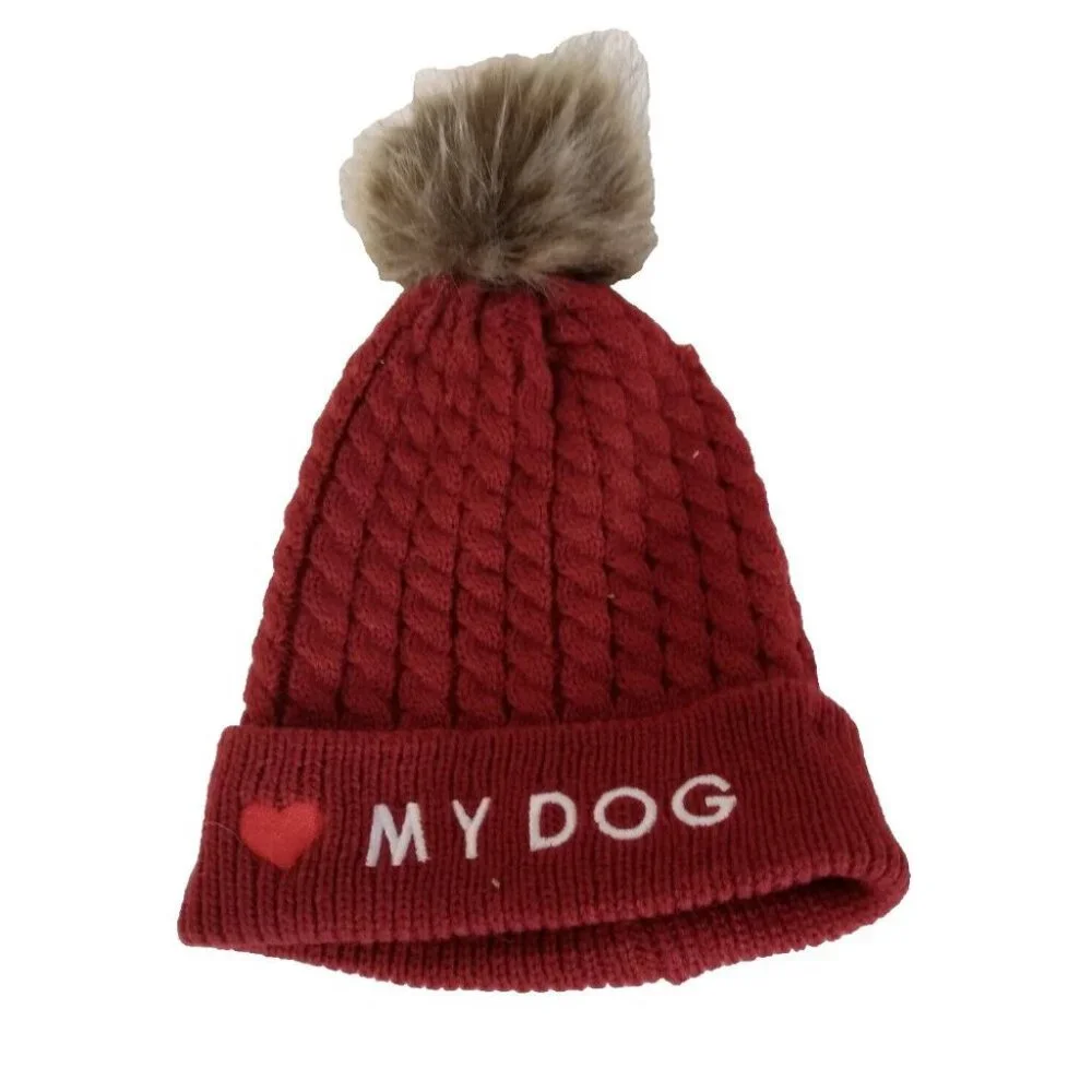 Holiday Tails Red Knit Beanie Hat – 